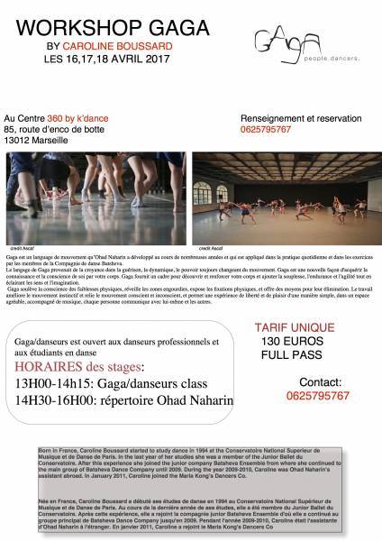 STAGE Gaga /repertoire